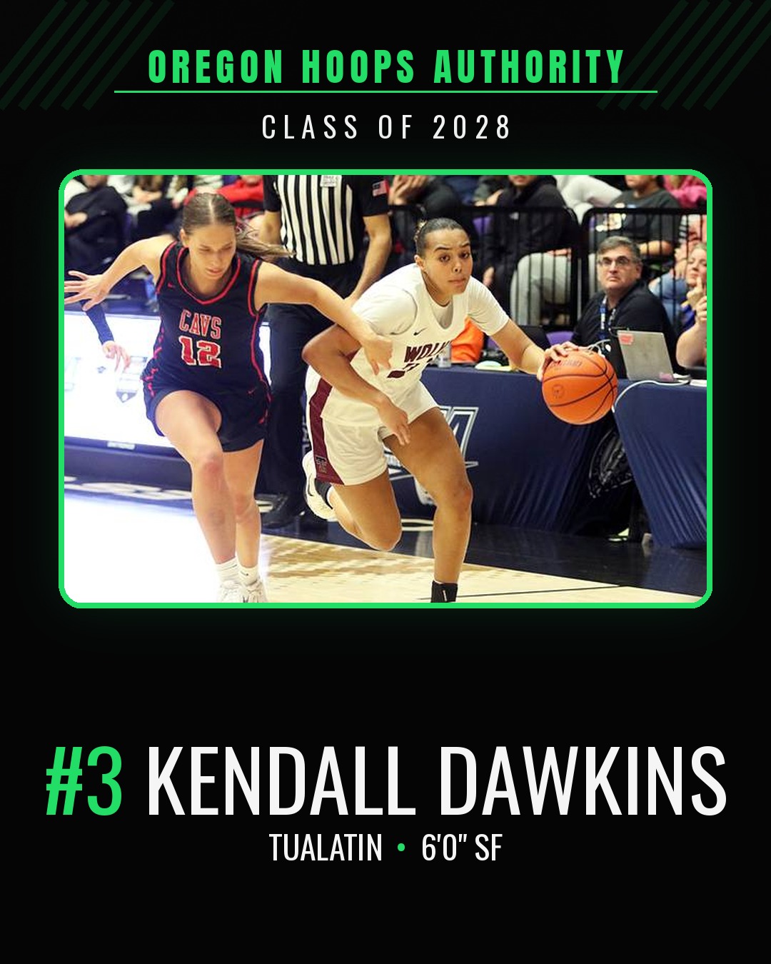 No. 3 Kendall Dawkins, Tualatin 6'0" SF, OHA Class of 2028